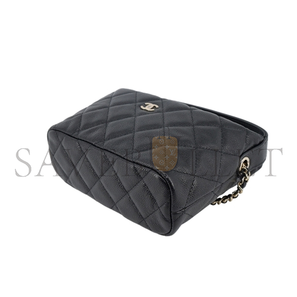 CHANEL 25C HOBO LUNCH BOX BAG BLACK AS0622 (21.5*19*6cm)